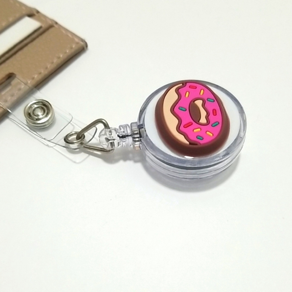 Donut-Themed Retractable Badge Holder